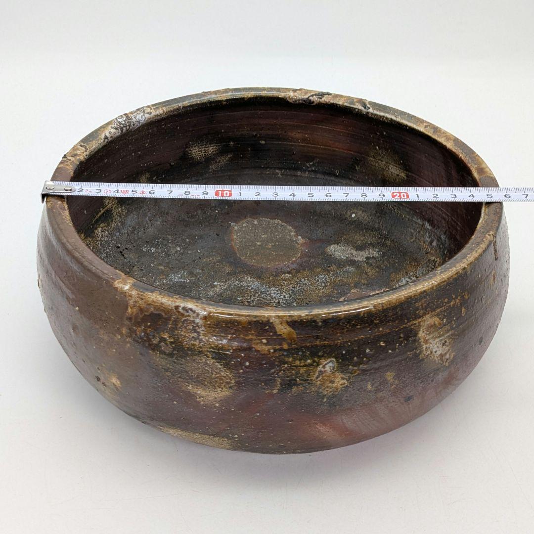 本山和泉 備前焼 花器 共箱共布栞 水盤 花生 フラワーベース 華道具 花入