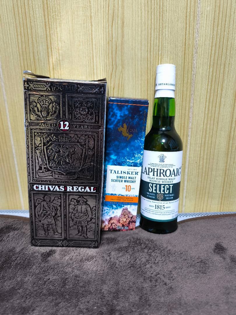 ChivasRegal12年750ml ラフロイグSELECT タリスカー10年