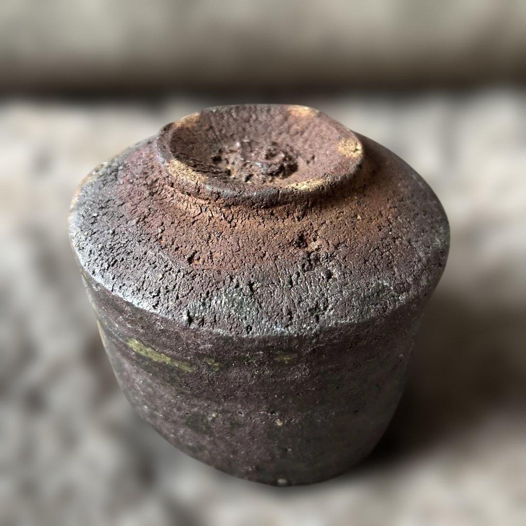 抹茶茶碗　筒茶碗　筒3 焼き締め