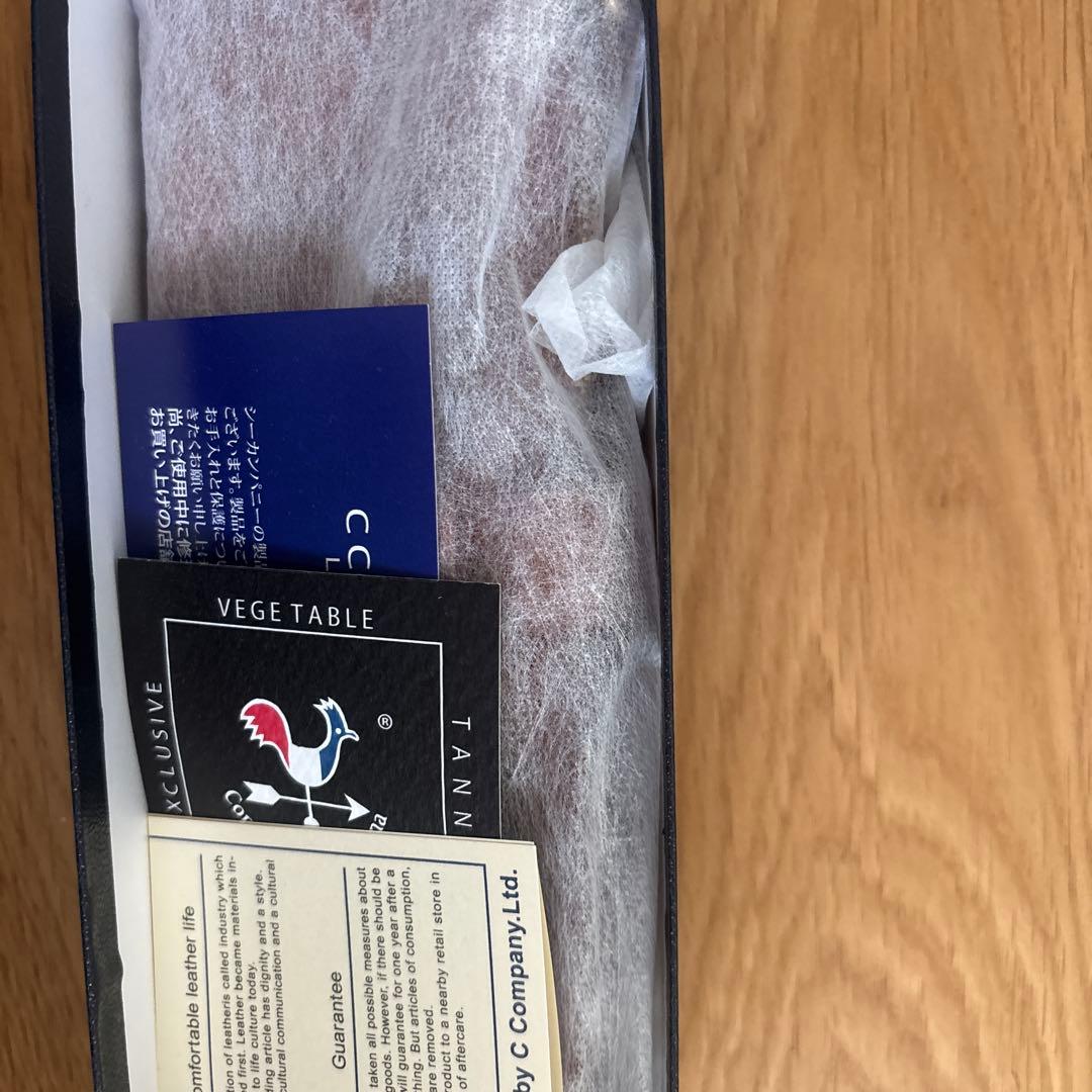 C COMPANY Limited 筆箱 レザー風 ゴールドロゴ