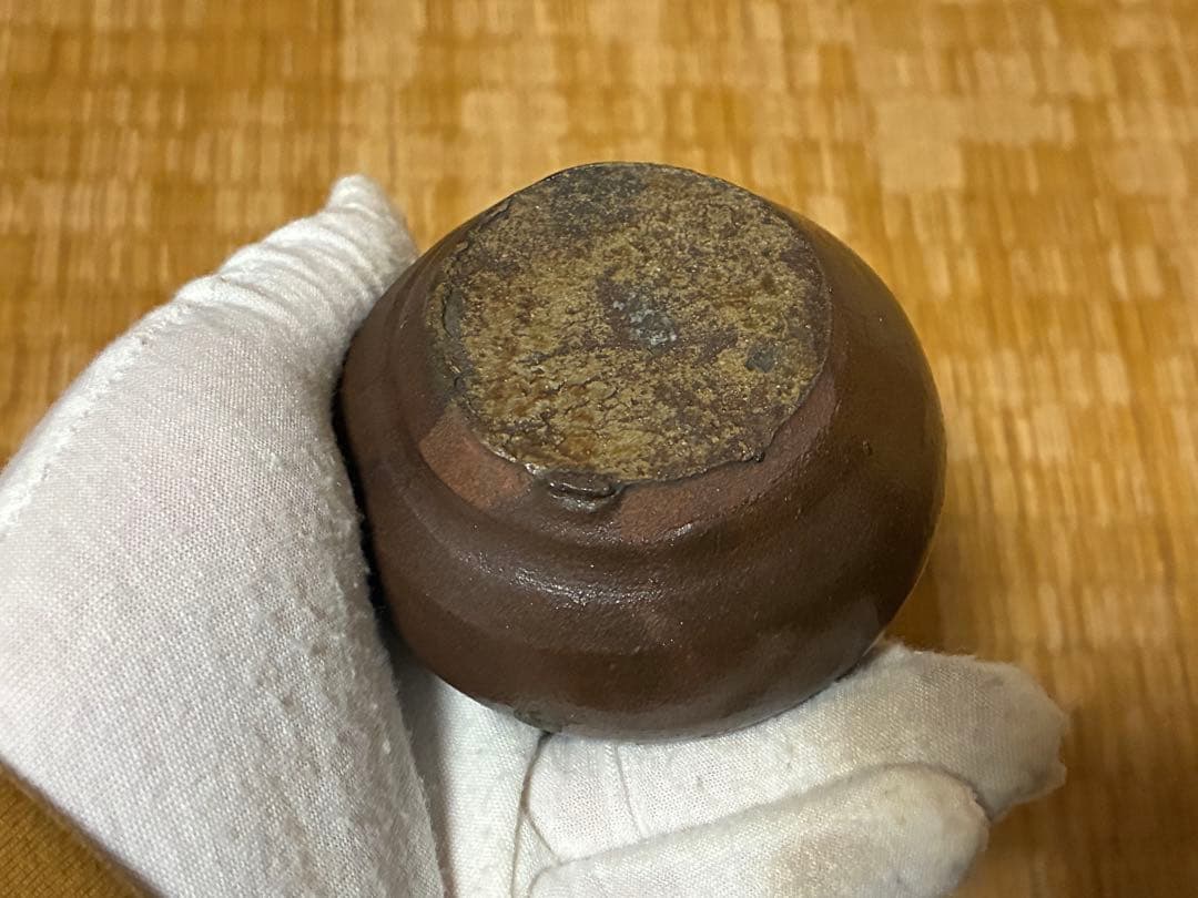 茶道具セット 金色と茶色 仕覆 茶入 箱入