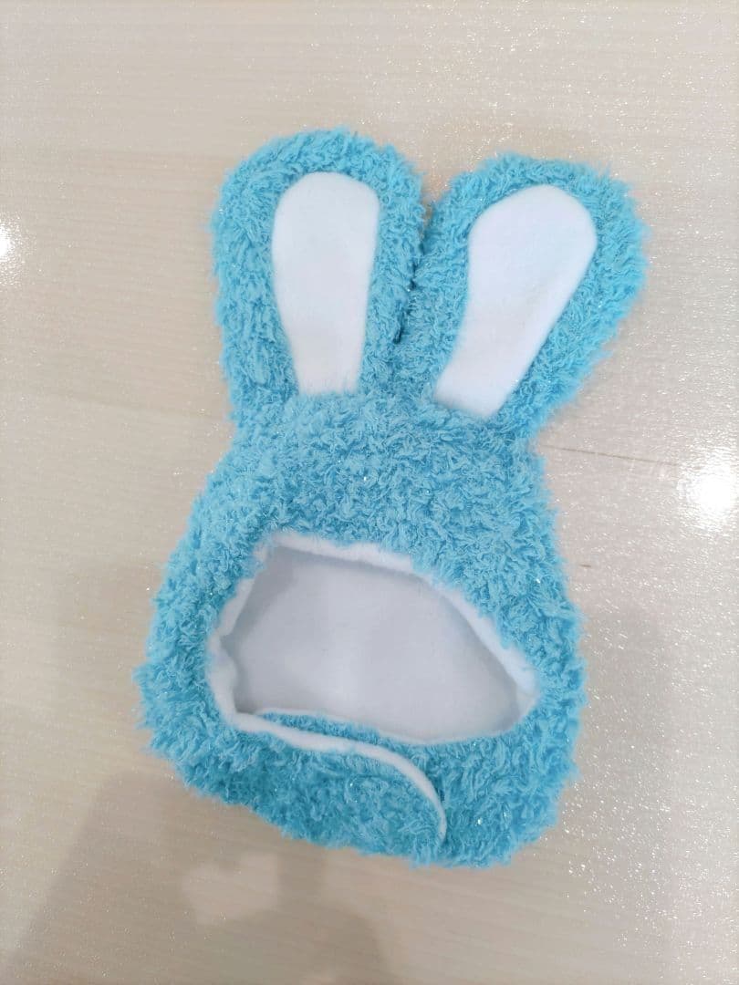 うさ耳帽子 コスプレ バニーキャップ ペット 猫 変装 ブルー イベント