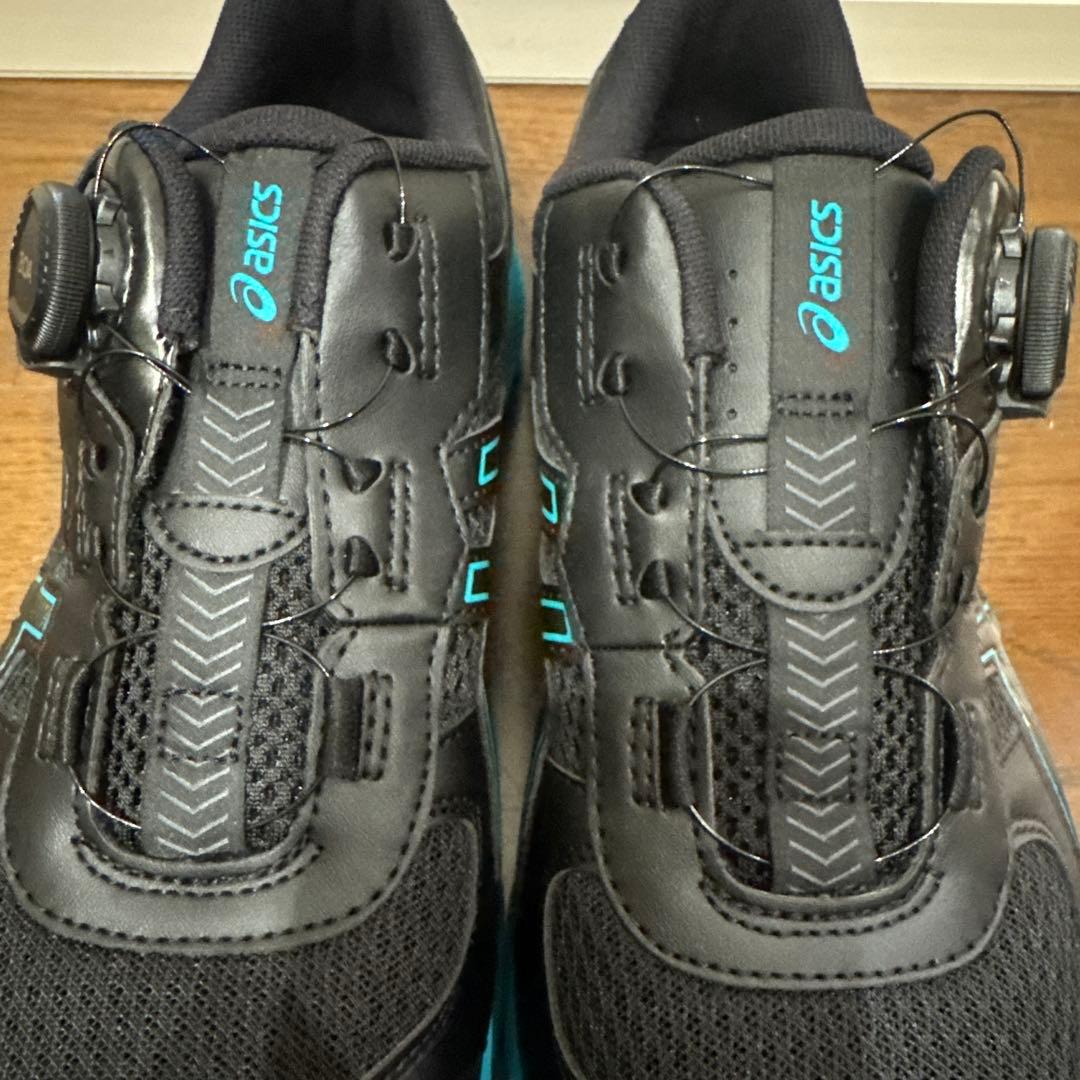 新品未使用品 アシックス安全靴 サイズ27㎝ ブラック×スカイブルー asics