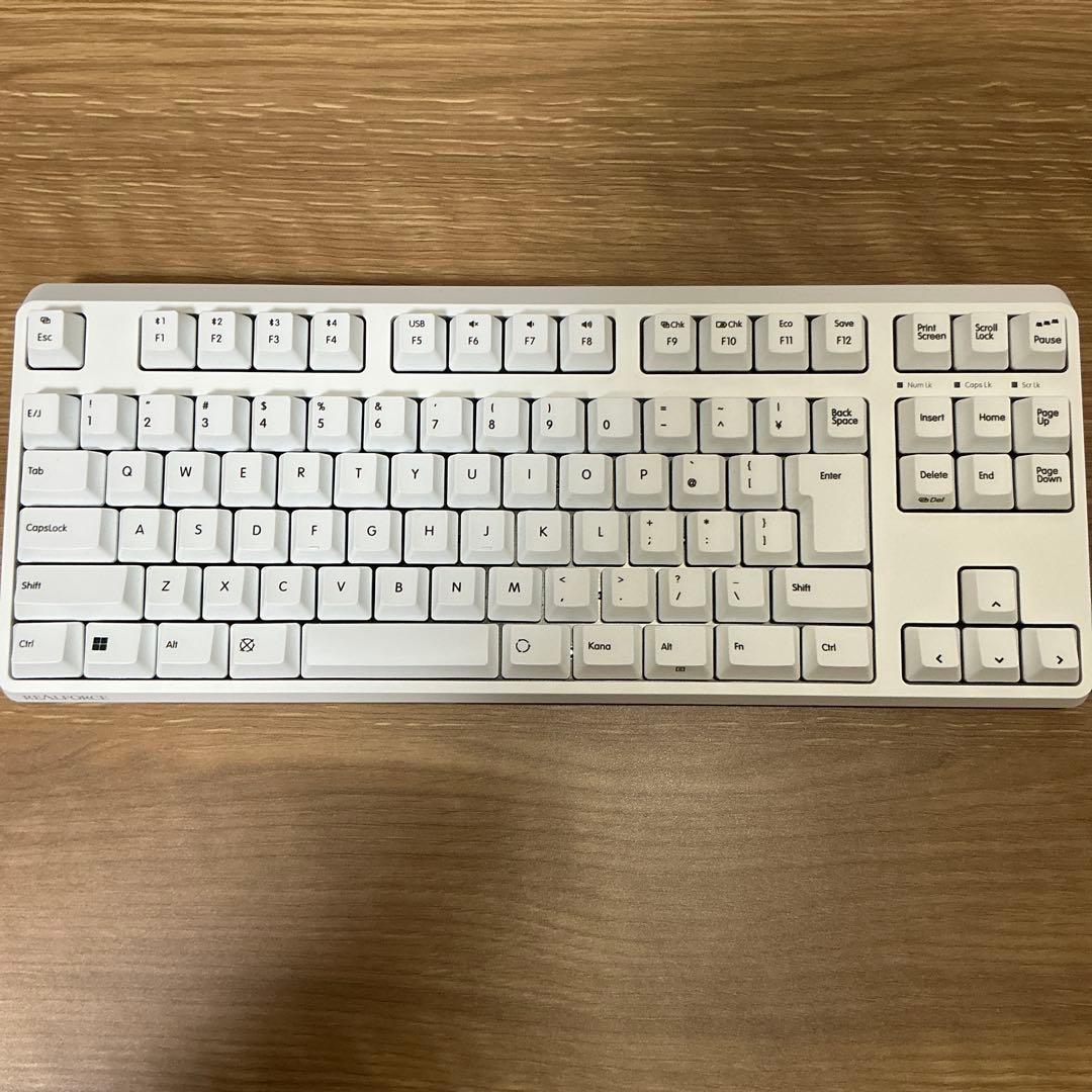 ホワイト USB接続 メカニカルキーボード