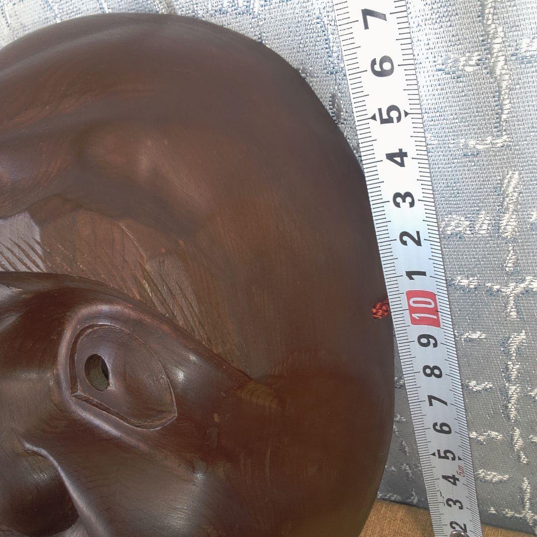 木製 伝統的な顔の彫刻 お面