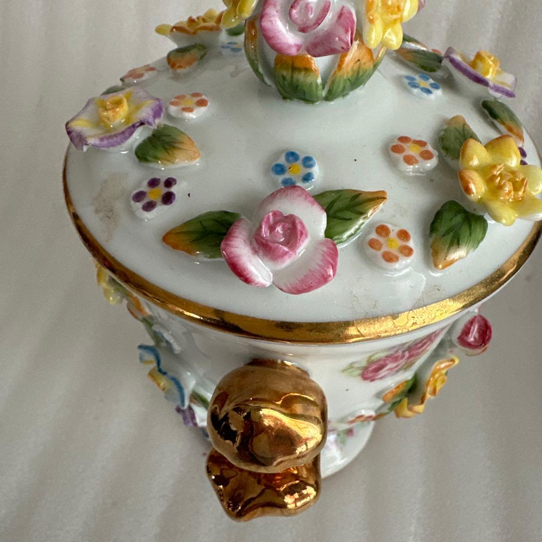 アンティーク　薔薇　小物入れ