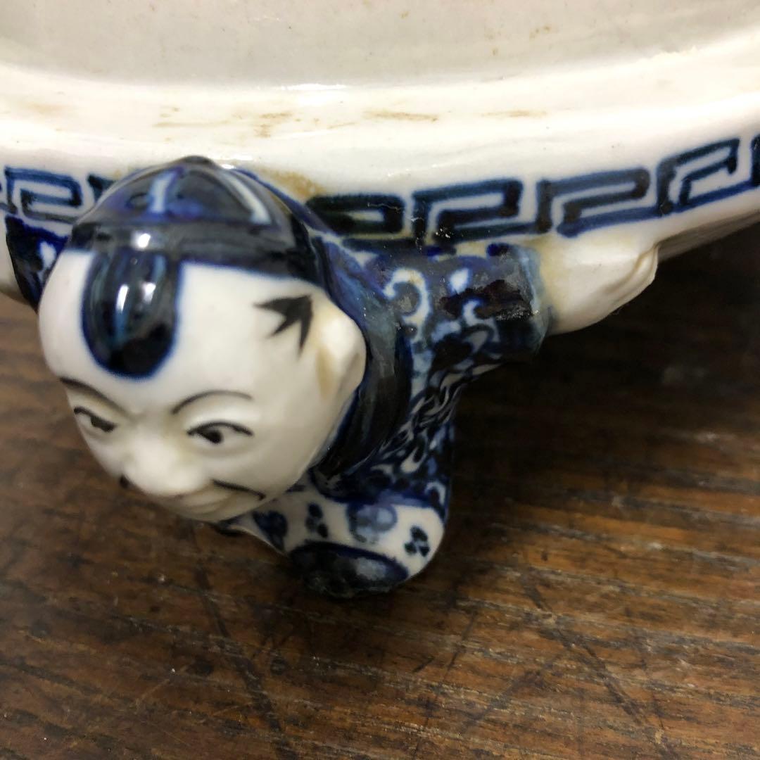 五良大甫　呉祥瑞造　金彩　染付　伊万里焼　玉乗獅子　球形
