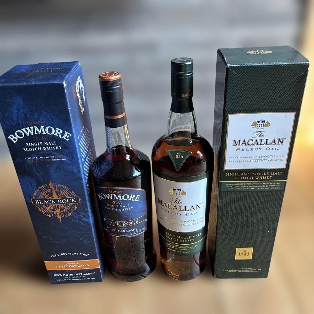 ウイスキー BOWMORE BLACK ROCK& MACALLAN SELECT OAK