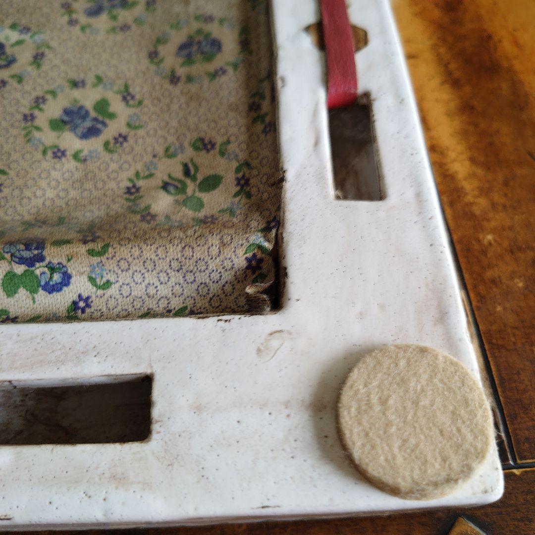 アンティークミラー made France mirror フランス 陶器製 鏡