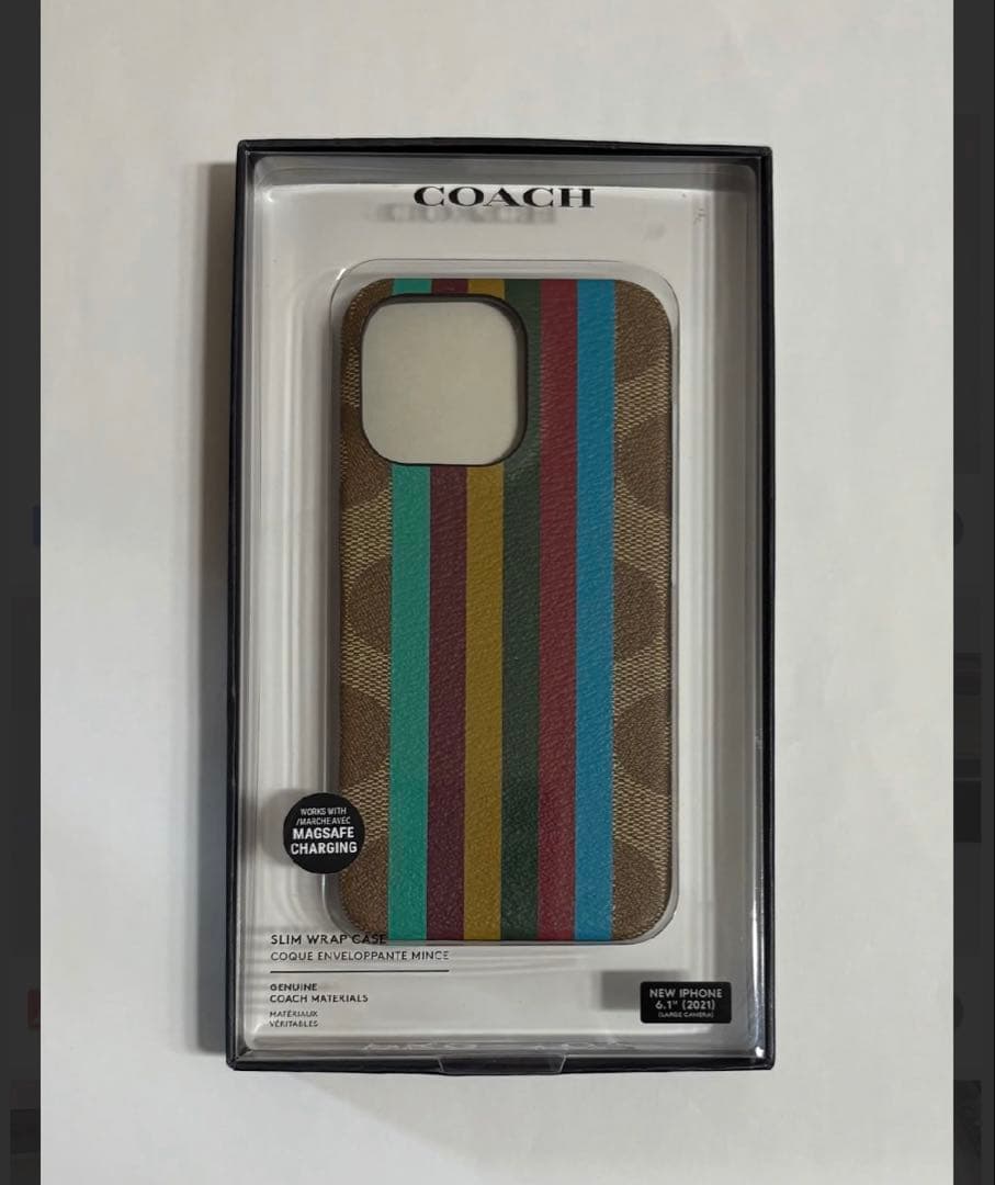 COACH iPhone13 pro ケースC8088 KHAKI MULTI