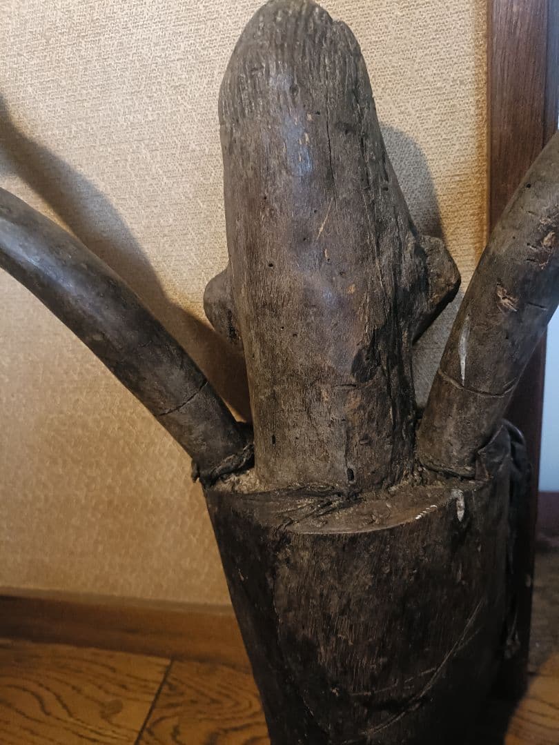 コンゴ 民族楽器 サンザ Mbira 木彫り像トライバルアート アフリカ民族美術