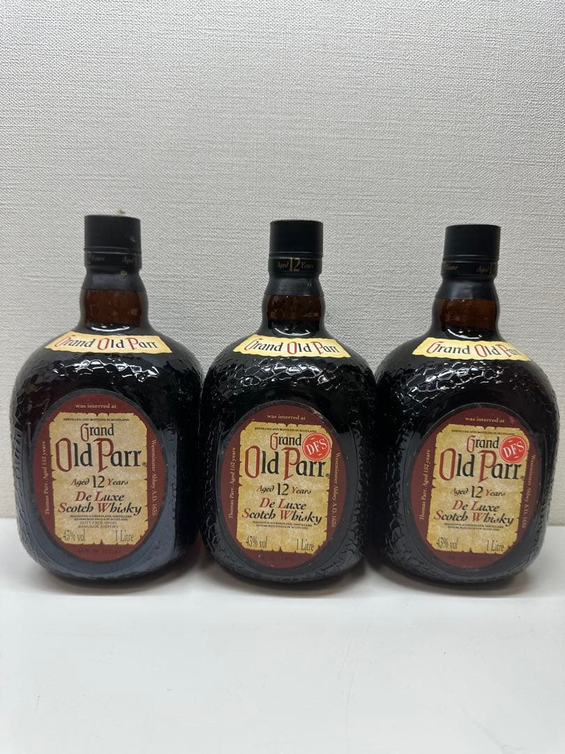 Old Parr 12年 スコッチウイスキー 3本セット　未開封