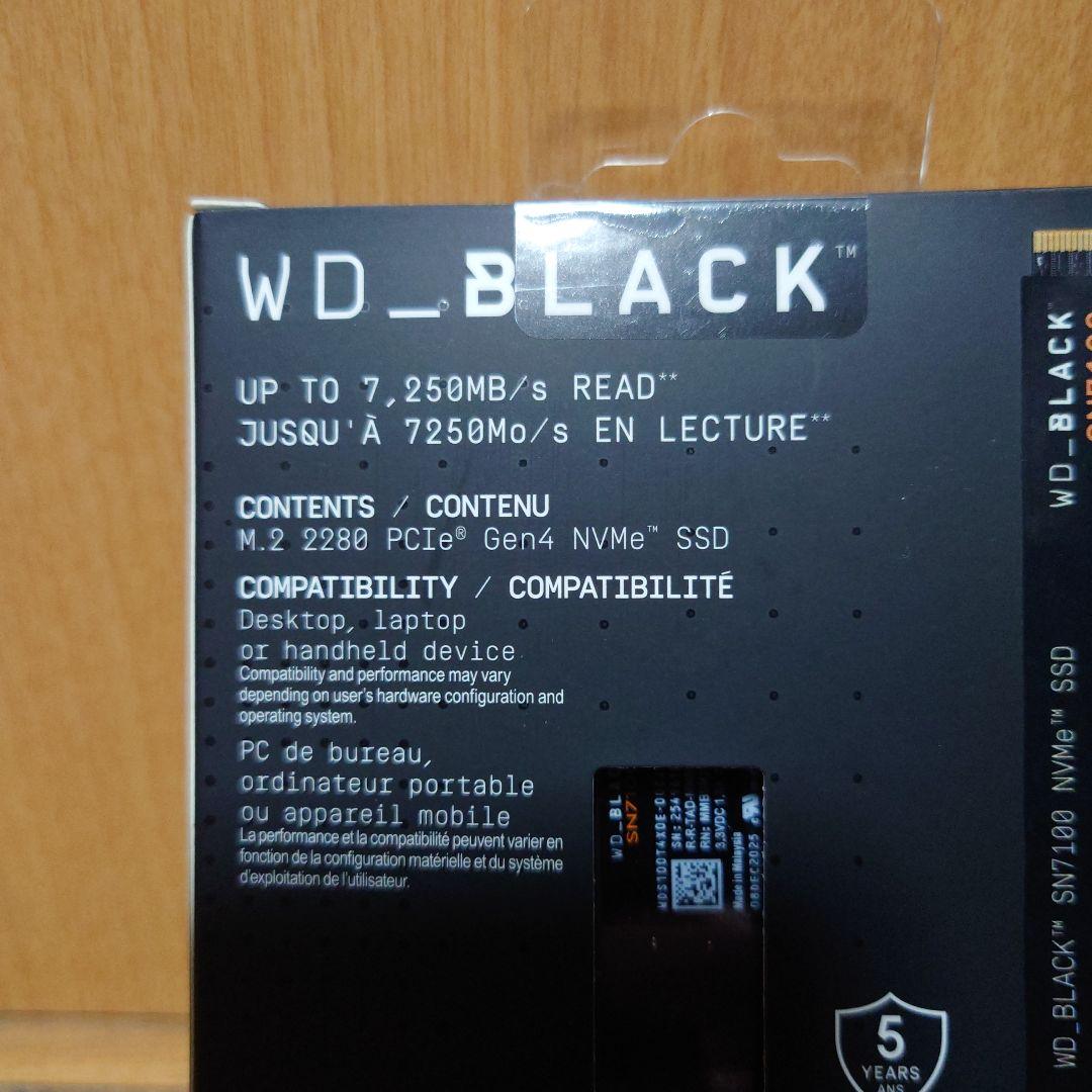 [新品未開封]WD_BLACK SN7100 M.2 2280 SSD 1TB