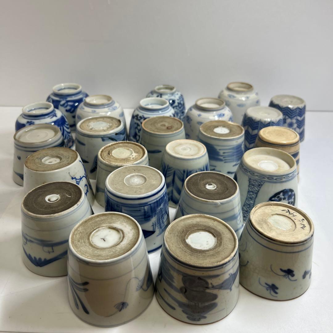 古伊万里　染付蕎麦猪口多数24点　東Y8-0303④