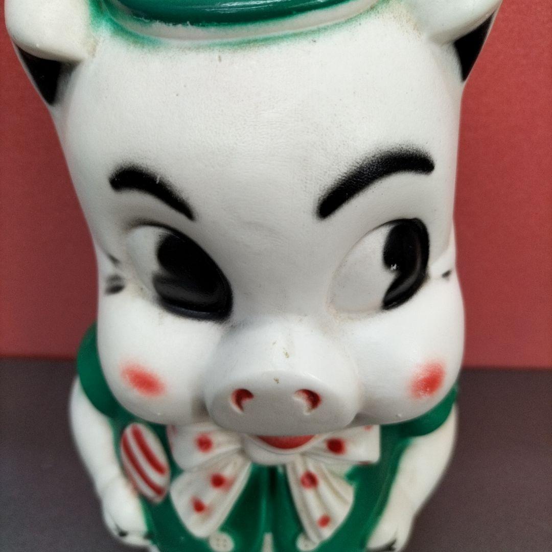 ヴィンテージ　ピッグバンク　プラスチック製貯金箱　60s〜70s