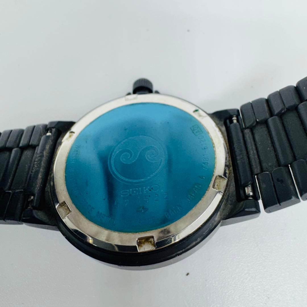 ✨SEIKO✨セイコー✨7431-6120✨クォーツ✨ブラック文字盤✨腕時計✨