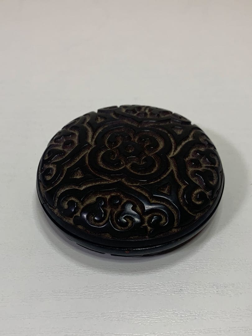 茶道具 堆黒 具利香合 アンティーク