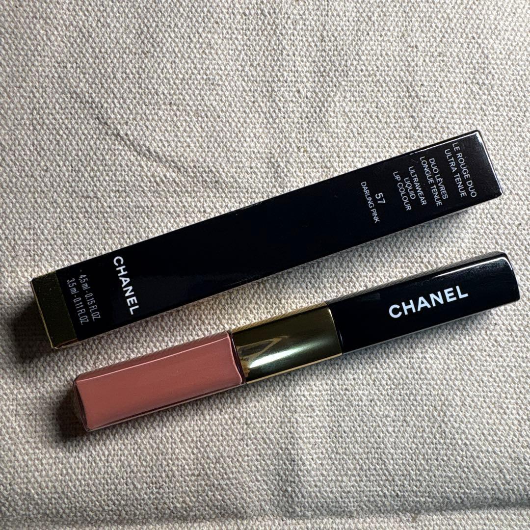 【美品】CHANEL ルージュ デュオ ウルトラ トゥニュ 57ダーリン ピンク