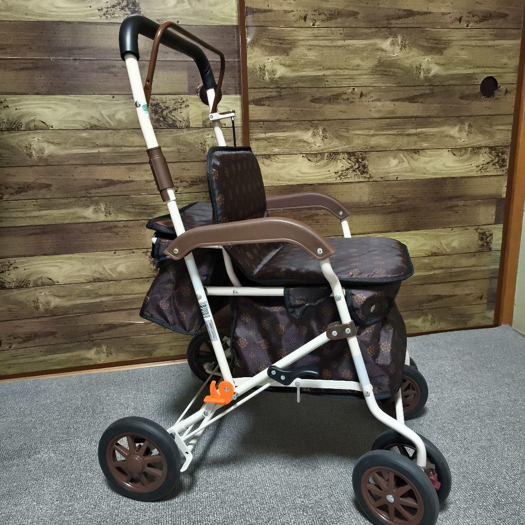 h*u様 幸和製作所 折りたたみ式シルバーカー ブラウン系 美品