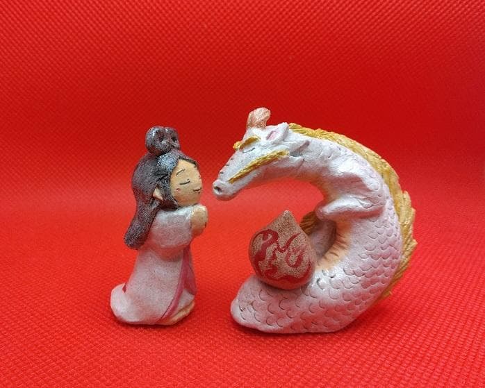 瀬織津姫＆白龍　　ちっちゃな神さま仏さま　弁財天
