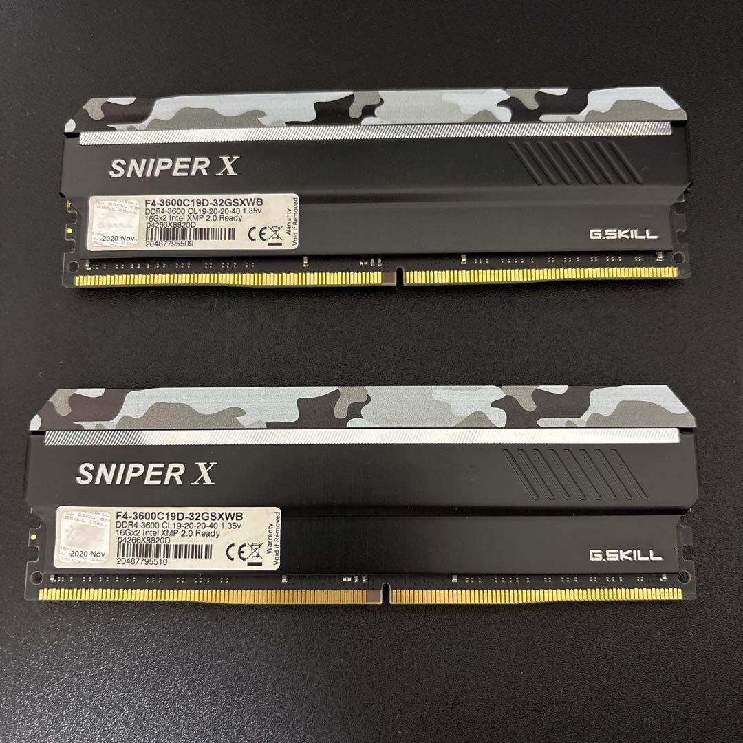 G.Skill メモリ16GB×2 （F4-3600C19D-32GSXWB）
