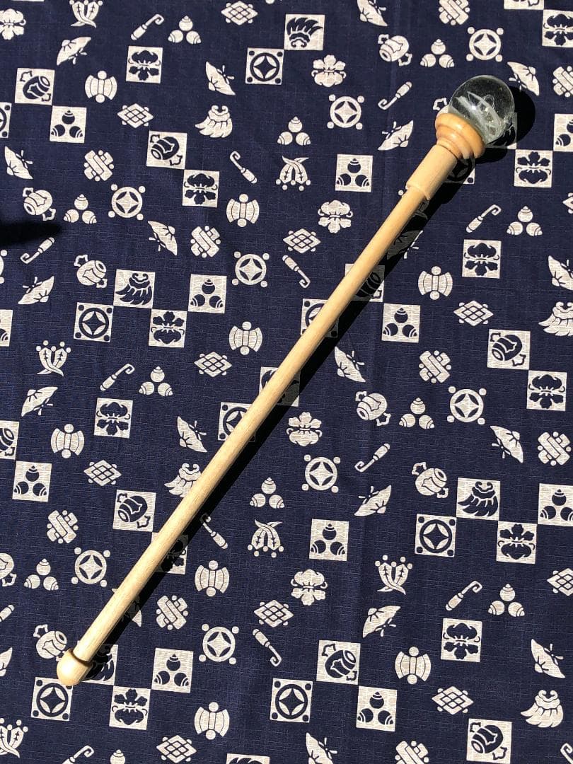 ハンドメイド 木製 ガラスの杖