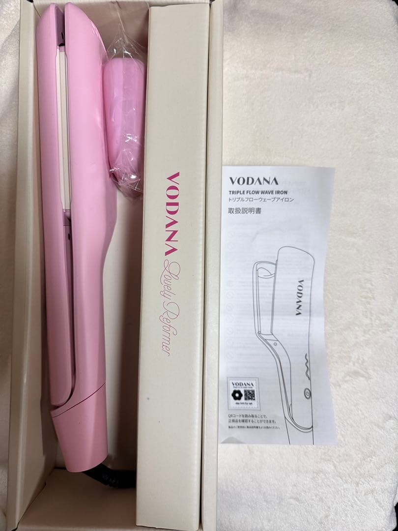 VODANA トリプルフローヘアアイロン 32mm ピンク