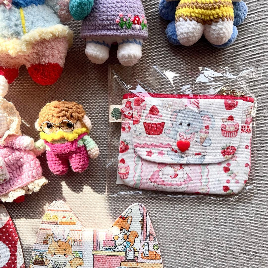 ハンドメイド作家 あみぐるみ コースター ポーチ まとめ売り 10点セット