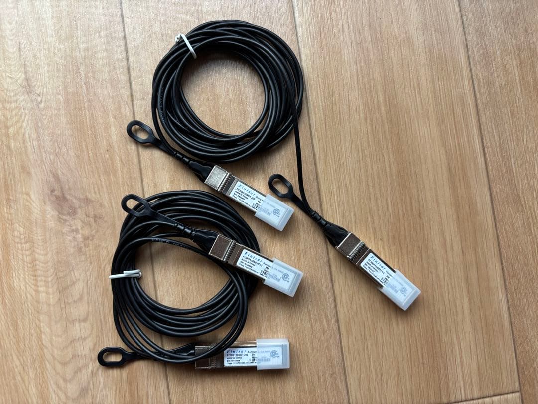 X520-DA2 10G SFP+ 新品3m AOCケーブル2本 セット