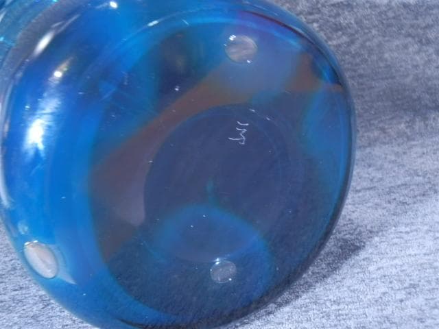 玉散裾濃水差（たまちり すそご みずさし）　エア玉封入　ガラス　馬先生