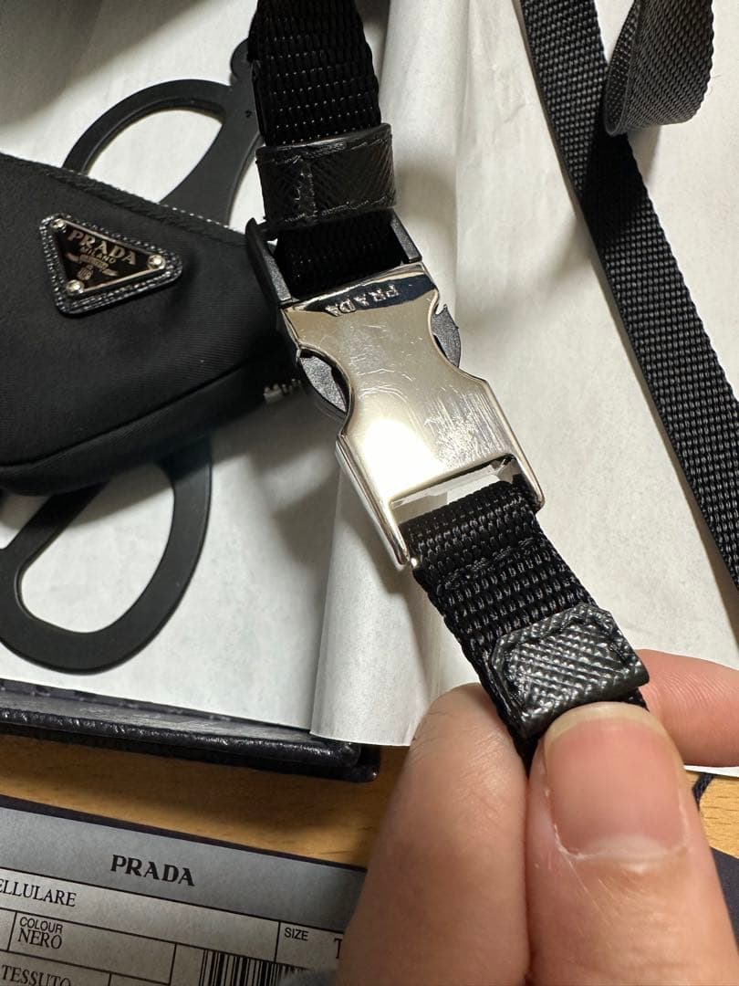PRADA プラダ ポーチ付き スマートフォン ケース　スマホショルダー