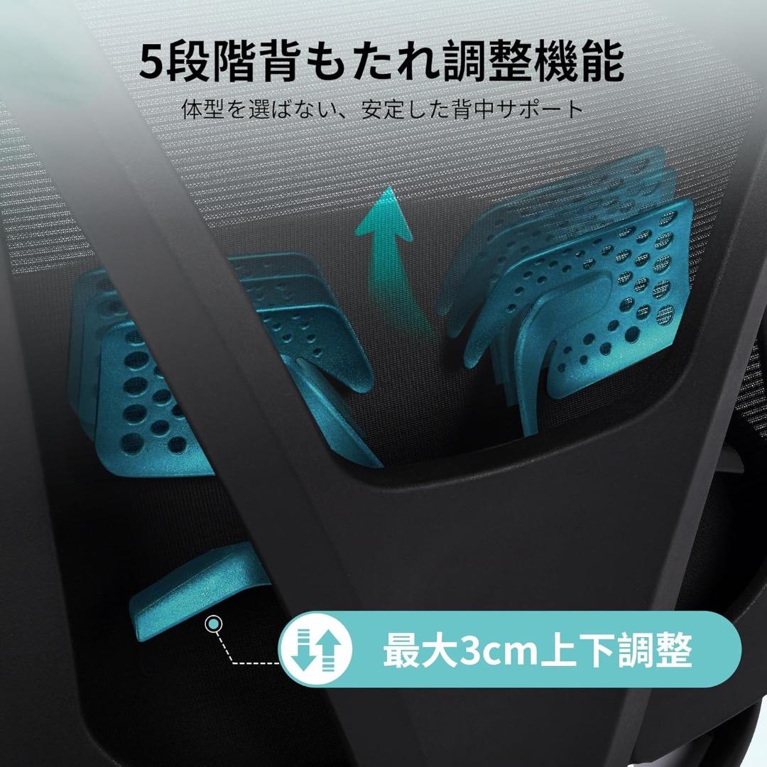 360°回転 座椅子 折りたたみ 肘掛け付 メッシュ 人間工学 フロアチェア