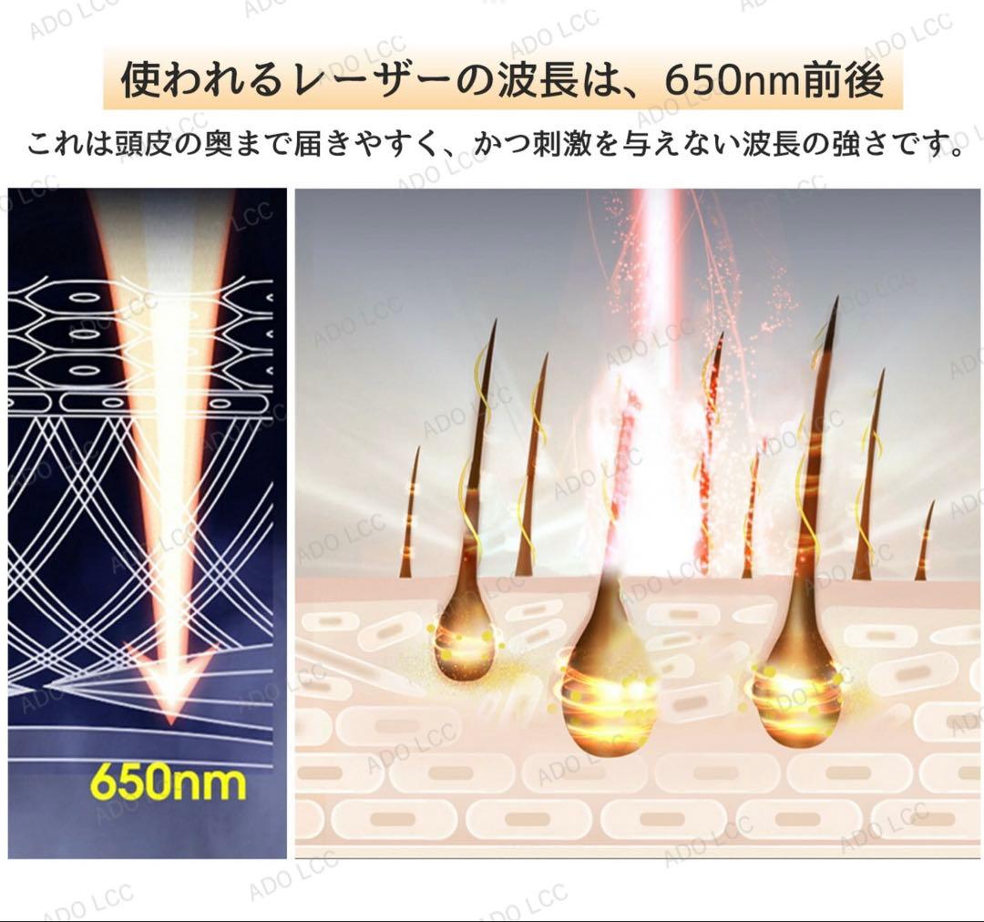 育毛ヘルメット キャップ 赤色LED