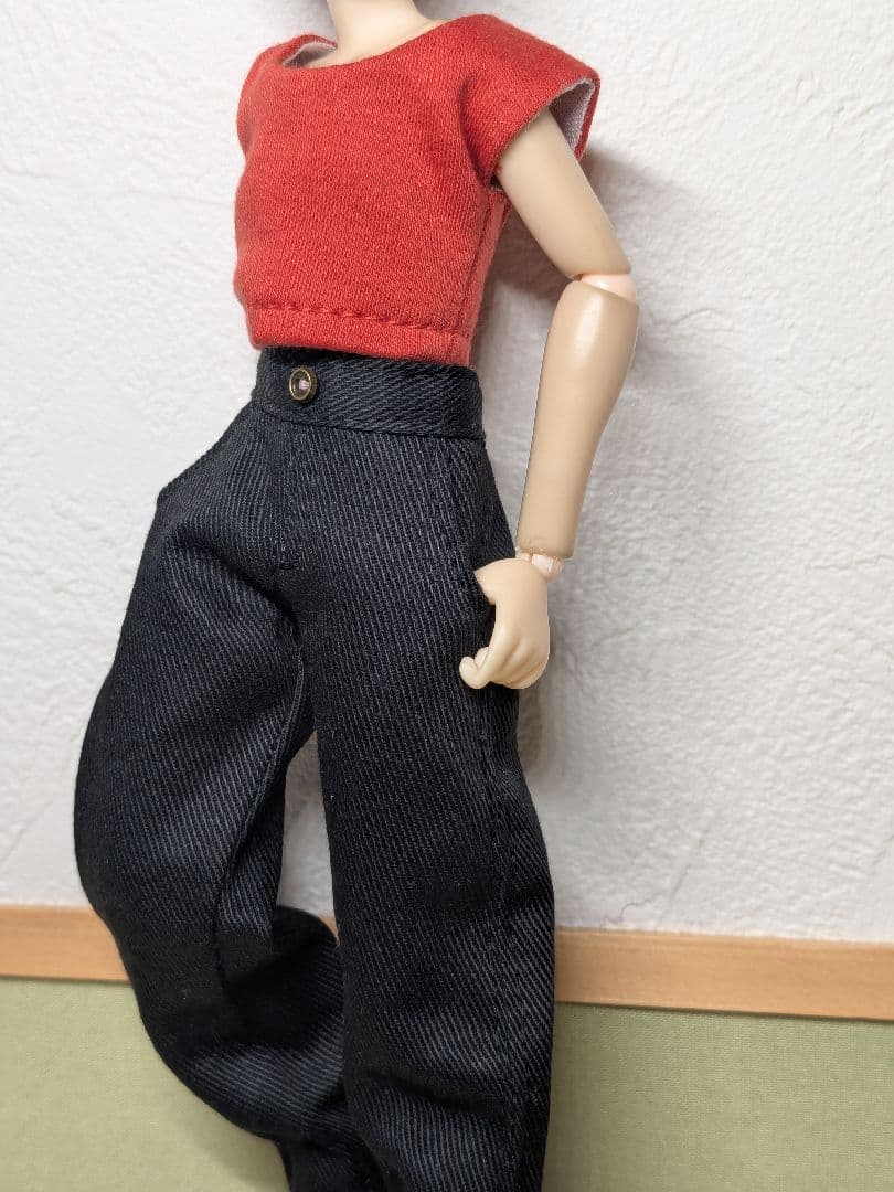22㌢ドールサイズ服 【選ぶマイコーデ：H630-2パンツ（ブラック）】