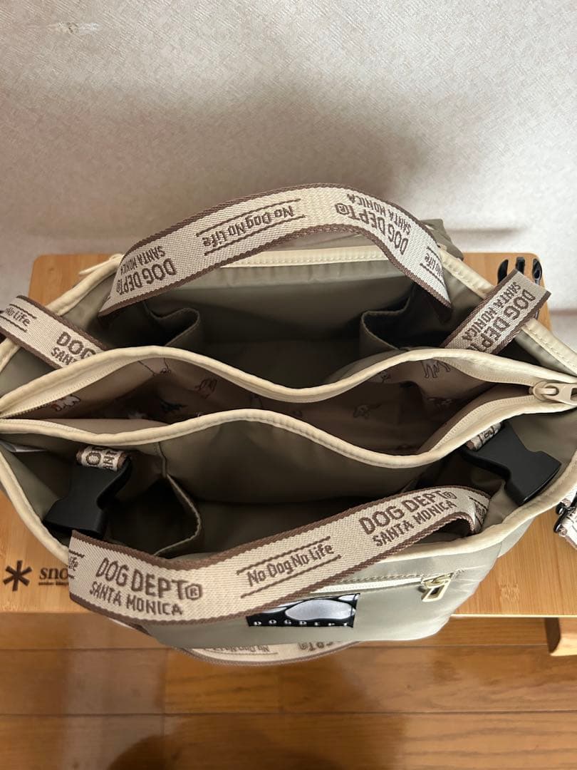 ドックデプト　散歩バック　キャリーバッグ ベージュ　3way