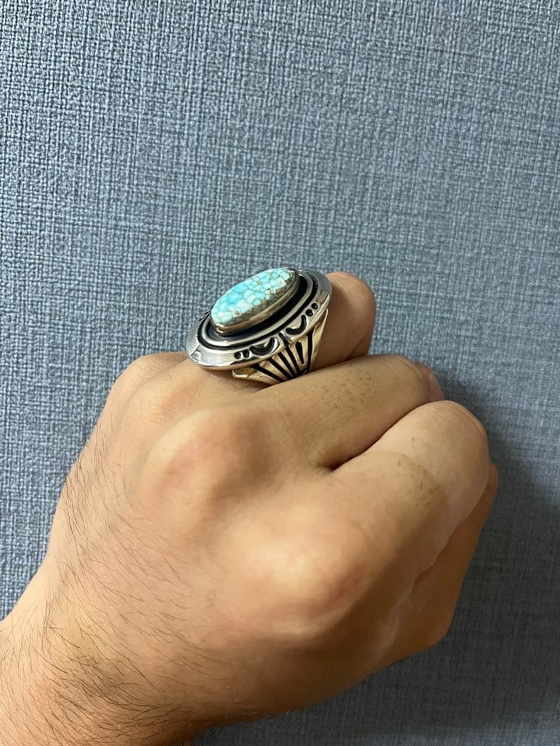 ナバホ　Steven・J・Begay　オーバレイ　ナンバーエイト　リング1０号