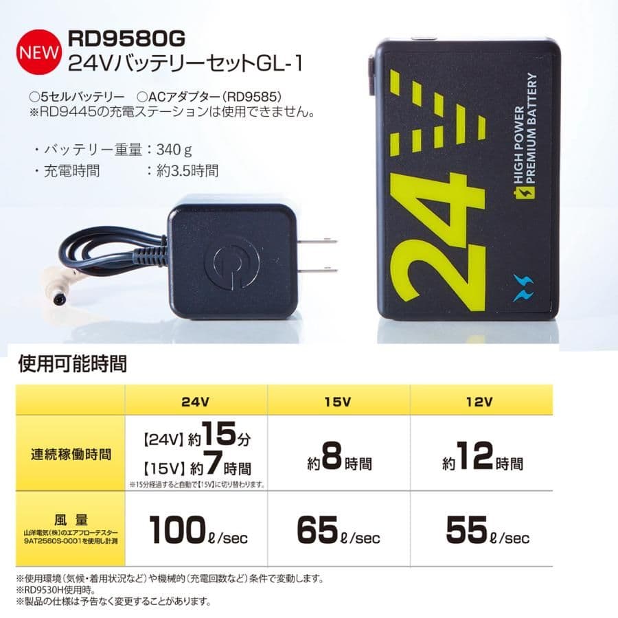 f*l様 【即出荷可】サンエス 空調風神服24Vファンバッテリーセット 2025