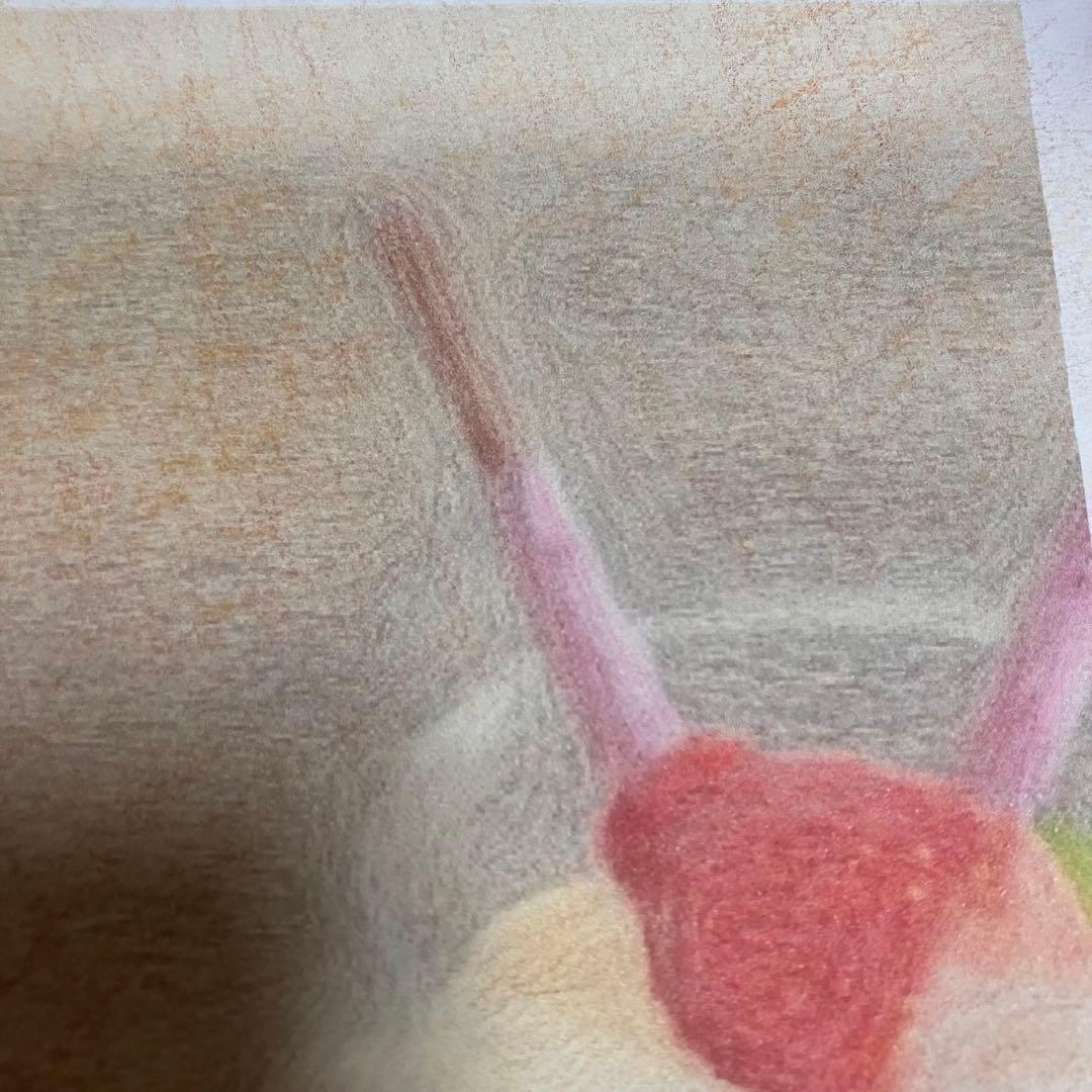 スイーツアート1 パステル画　額縁寸法32.7㎝×24.0㎝×1.5㎝