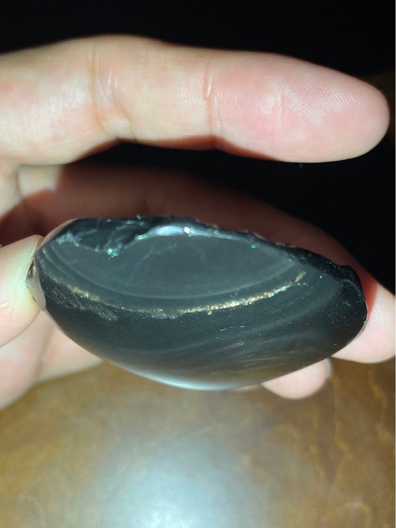 研磨品　十勝石玲瓏　金虹　ゴールデンレインボーオブシディアン