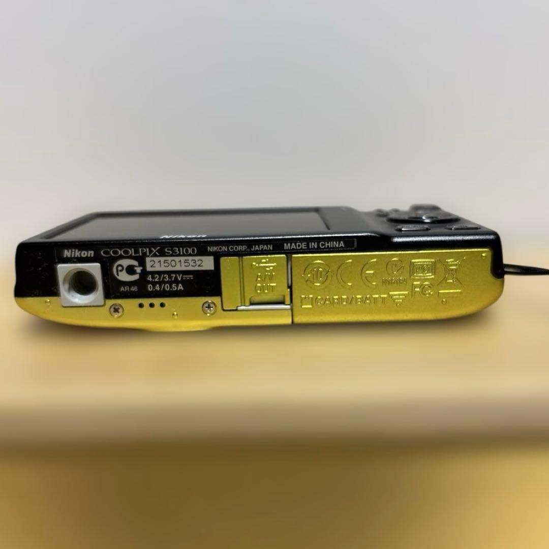【美品動作確認済】Nikon COOLPIX S3100 デジカメ　希少イエロー
