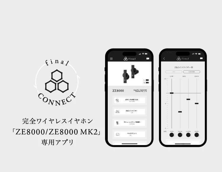 final ZE8000 ワイヤレスイヤホン 8K SOUND ホワイト