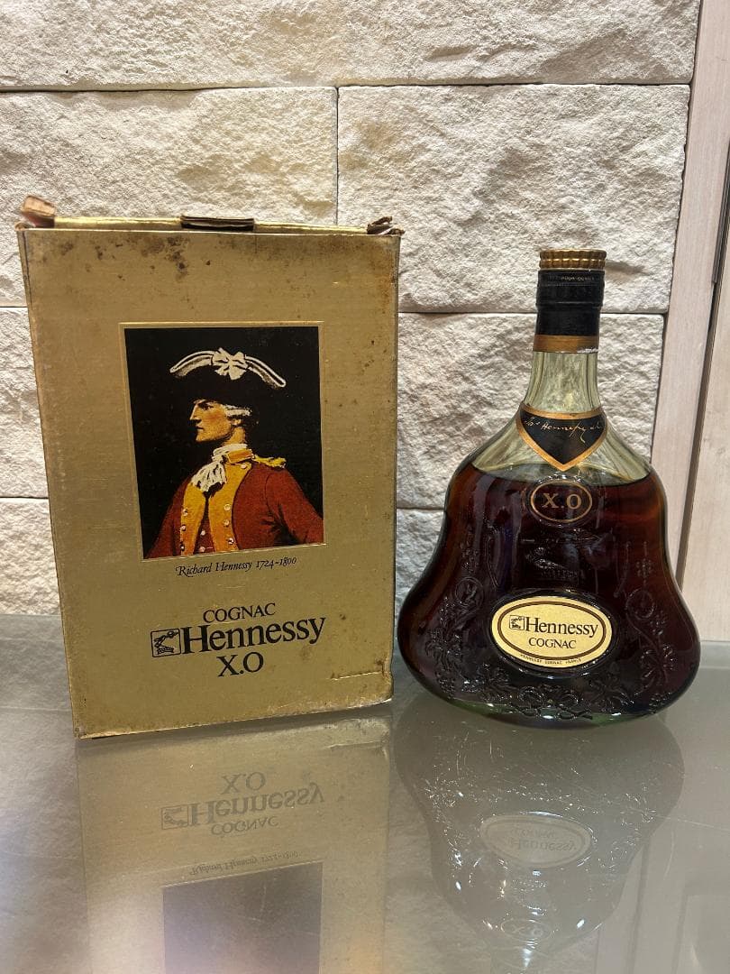 未開栓 Hennessy XO 2本 金キャップ クリアボトル グリーンボトル