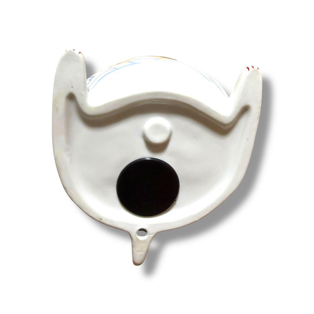 《レア》猫舎道楽堂本舗 可愛い招き猫 貯金箱 高さ18cm 座布団付