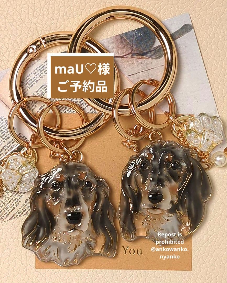 ダックスフンド　愛犬 ankoわんこシリーズ　バッグリング　犬