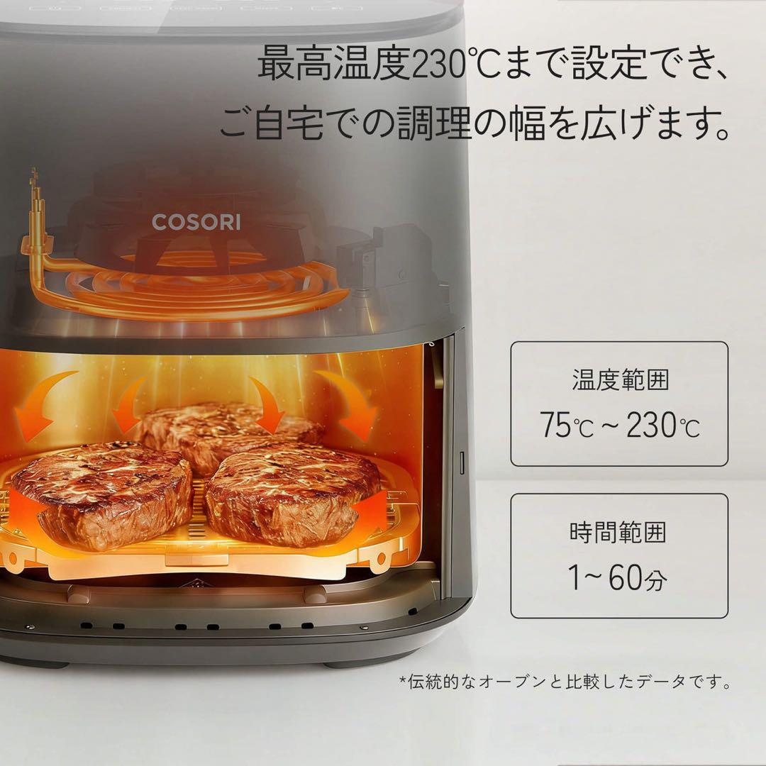 COSORI エアフライヤー 4.7リットル CAF-L501-KJPR