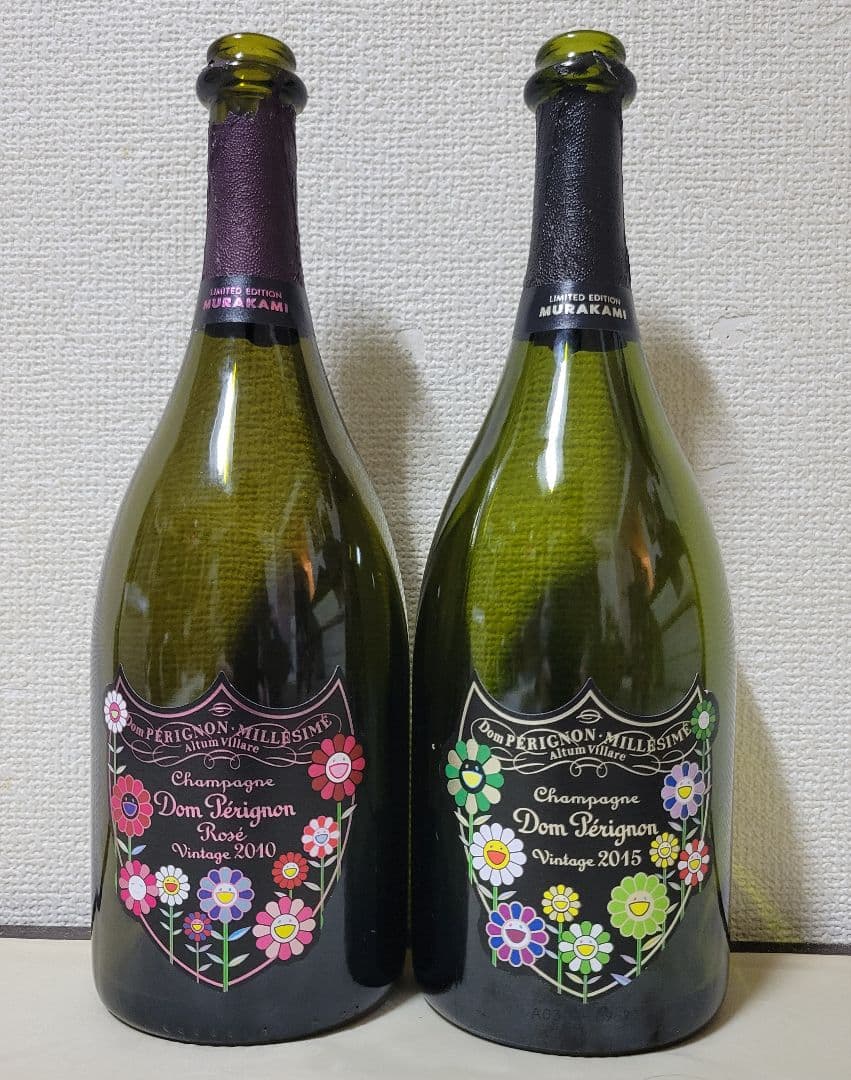 ドンペリ、村上隆コラボボトル白、ロゼ 　※空ビン、専用箱