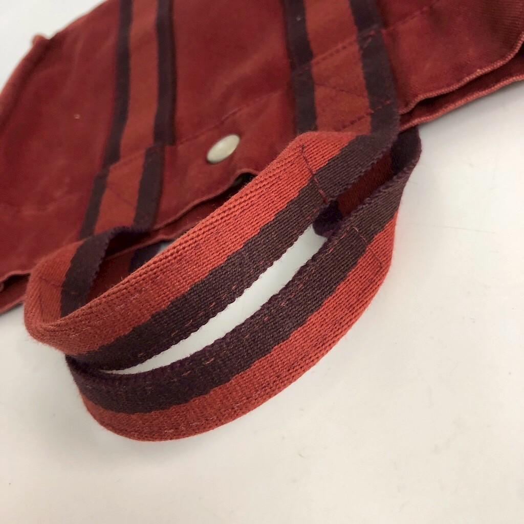 HERMES エルメス フールトゥ キャンバス トートバッグ レッド レディース