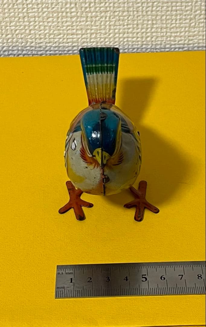 超珍品　昭和レトロ　ブリキ製（日本製、野村トーイ製）　野鳥（スズメ？）のおもちゃ