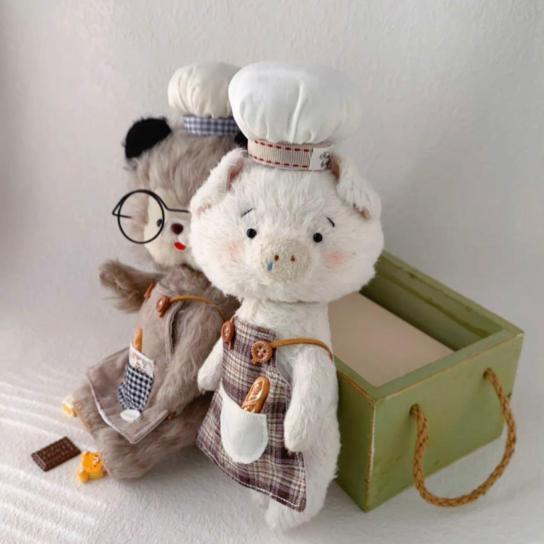 食いしん坊のお二人さん アーティストベア 海外作家様 ハンドメイド ぬいぐるみ