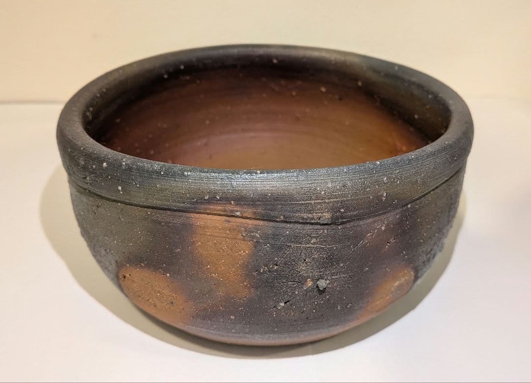 『藤原陶臣』備前　建水　茶道具　茶こぼし　表千家裏千家茶の湯